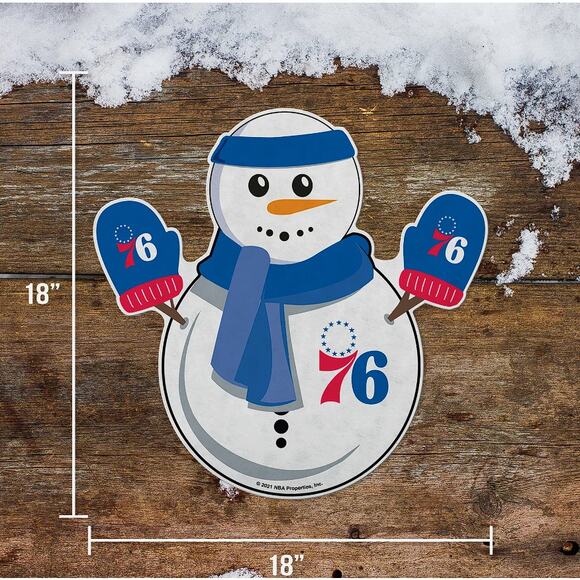 Philadelphia 76ers NBA Basketball Rico Industries Snowman Shape Cut Pennant - Picture 3 of 3